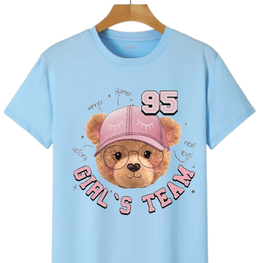 Girl’s Team Bear | Cute Graphic Tee