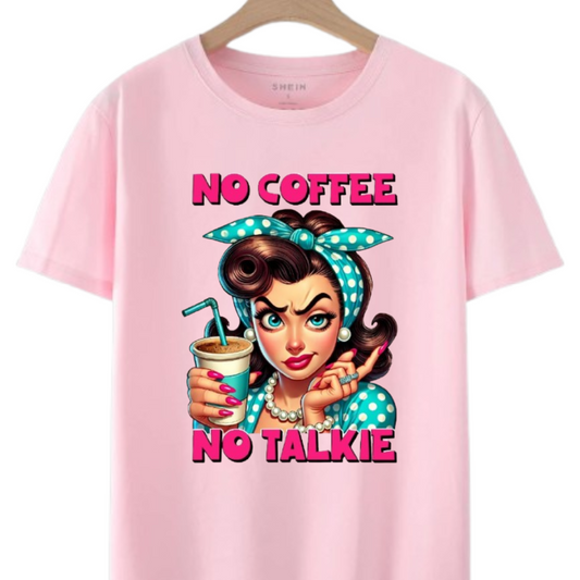 No Coffee No Talkie | Retro Coffee Lover Tee