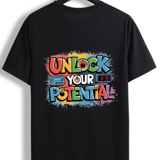 "Unlock Your Potential" | Vibrant Graphic T-Shirt
