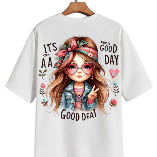 It's A Good Day - Boho Girl Tee | Positive Graphic Shirt