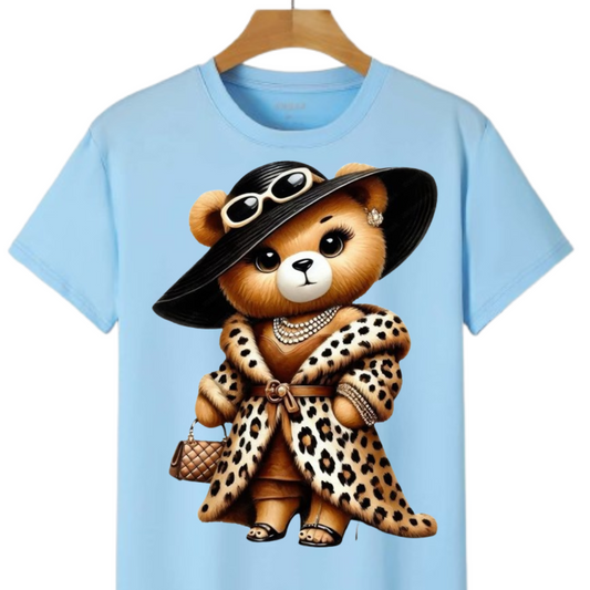 Glam Teddy Bear | Fashion Queen Tee