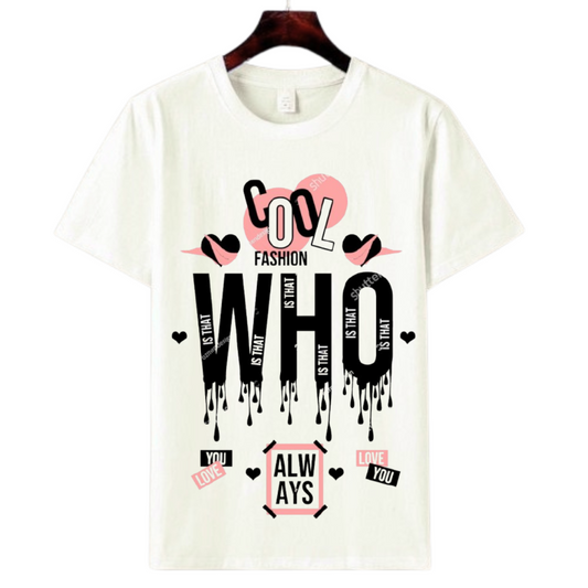 Cool WHO Always | Edgy Love Print Tee