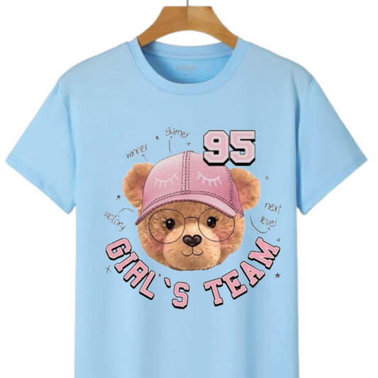 Girl’s Team Bear | Cute Graphic Tee